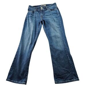 Levi's 529 Curvy Bootcut Jeans Women's 10S Blue Denim Stretch Pockets Whiskered